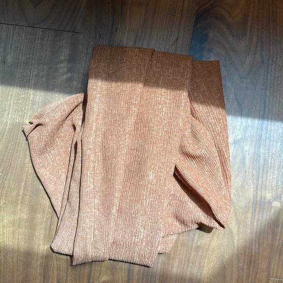 NWT (SOLD OUT) Ludovic de Saint Sernin Plisse Maxi Terracotta Ribbed Dress Small - Picture 7 of 7